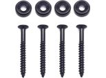 Manico Della Chitarra Elettrica, Set Di 4 Pc Di Boccole Per Il Manico Della Chitarra Viti Di Montaggio Per Basso Boccole Con Dadi Per Basso Elettrico Chitarra Acustica (Nero)