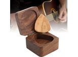 Bnineteenteam Scatola Per Plettri Per Chitarra, Scatola Per Plettri Per Chitarra In Legno D'acacia Quadrata Porta Plettri Per Plettri Standard Per Chitarra Custodia Per Plettri Accessori Per Strumenti Musicali