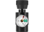 Kit Connettore Adattatore Per Bombola Di Ricarica CO2 Per Sodastream (Nero Con Misuratore)