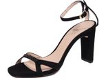 2076J Sandalo Donna Black Unisa Sajo Suede Strass Sandal Shoe Woman