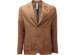 1848AG Giacca Uomo Distretto 12 Light Brown/Blue Linen/Cotone Jacket Man