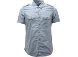 3535AG Camicia Uomo Messagerie Light Blue/Grey Short Sleeve Shirt Man