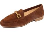 G4634 Mocassino Donna Unisa Brown Suede Loafer Shoe Woman