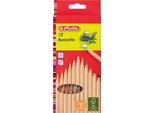 Matite Colorate Herlitz, Scatola Da 12, Legno Naturale