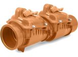 Doppio Deflettore Antiriflusso Airfit Dn 160 Con Chiusure Manuali Aggiuntive, Rosso-Marrone