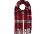 Fraas Sciarpa Cashmink® Scarf With Fraas Plaid Burgundy Rosso Multicolore
