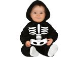 Fiestas Guirca, S.L. Costume Da Scheletro Con Cappuccio Per Bambino T-12-24 Mesi Fiestas Guirca