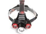 Kraft&Dele Lampada Frontale (Ricaricabile) 3Xled 1Xt6+2Xq5 KD1245