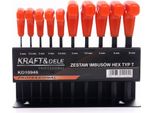 Kraft&Dele KD10948 Set Di Chiavi A Esagono 2-10 Mm 10 Pz