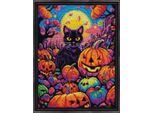 Kit Per Ricamo A Punto Croce Design Works "Gatto Nero"", Schema Contato, 28X36 Cm"