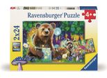 Puzzle Ravensburger Amici Della Foresta Incantata 2X24 Pezzi