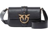 Pinko Borsa A Tracolla Love One Mini Slouchy Fl Nero - Antique Gold