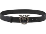 Pinko Pelle Cintura Love Berry H3 Belt W100 Black - Old Silver Nero