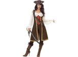 Smiffys - Costume "High Seas"" - Donna SM2889 (M) (Marrone/Bianco/Rosso)"