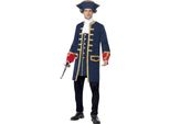 Smiffys - Costume - Uomo SM2756 (M) (Blu/Oro)