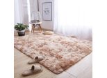 Ombre Shaggy Strado Teppich 200X300 Ombrecamel (Beige)