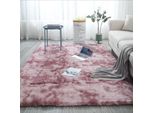 Ombre Shaggy Strado Teppich 160X230 Ombrepurple (Pink)