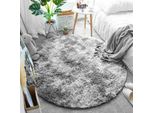 Tappeto Rotondo Shaggy Ombre Strado 300X300 Ombresilver (Grigio Chiaro)