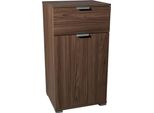 Milanihome.It - Armadietto Un Anta E Un Cassetto Per Soggiorno Cucina Bagno Fatto In Italia Cm 45X38X85 Hdi Coloremarrone