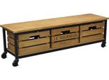 Milanihome.It - Porta Tv Industrial Cm 110X30X33 Hdi Coloremarrone
