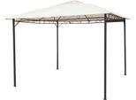 Milanihome.It - Gazebo 3X4 In Metallo Nero Telo Beige Per Esterno Giardino, Ristorante, Gelateria Bar Hotel Albergo Senza Doppio Tettodi Coloreantracite