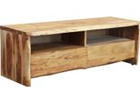 Milanihome.It - Porta Tv In Legno Massiccio Di Design Moderno Industrial Cm 120 X 40 X 40 Hdi Coloremarrone