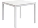Milanihome.It - Tavolo Da Pranzo Allungabile Di Design Moderno Industrial Cm 90 X 90/180 X 77 Hdi Colorebianco