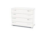 Milani Home - Cassettiera A 4 Cassetti Cm 40 L X 90 P X 72 Hdi Colorebianco
