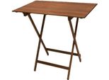 Milanihome.It - Tavolo Pieghevole In Legno Color Noce Per Bar Da Esterno Giardino, Cm 60X100Di Coloremarrone