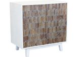 Milanihome.It - Madia A Due Ante Con Decoro In Legno Di Design Moderno Per Salotto Cucina Sala Da Pranzo Cm 90X50X89 Hdi Colorebianco