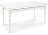 Milanihome.It - Tavolo Da Pranzo Allungabile Gamba Tornita Bianco Cm 85X160/200/240 Per Interno Sala Da Pranzo Cucina Massello Arte Poveradi Colorebianco