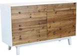 Milanihome.It - Cassettiera In Legno Con Sei Cassetti Di Design Moderno Per Salotto Cucina Sala Da Pranzo Cm 146X45X90 Hdi Colorebianco