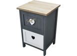 Milani Home - Mobiletto In Legno Con 2 Cassetti Cm 30 L X 27,5 P X 45 Hdi Coloregrigio