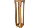 Milani Home - Fioriera Media In Legno Riciclato Cm 18 L X 18 P X 75 Hdi Coloremarrone