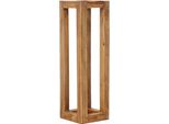 Milani Home - Fioriera Piccola In Legno Riciclato Cm 18 L X 18 P X 60 Hdi Coloremarrone