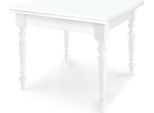 Milanihome.It - Tavolo Da Pranzo Apribile A Libro Cm 100X100/200 Bianco Gamba Tornita Interno Sala Pranzo Cucina Massello Arte Poveradi Colorebianco