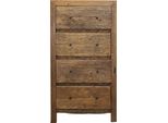 Milani Home - Mobiletto In Legno Riciclato Cm 70 L X 40 P X 130 Hdi Coloremarrone