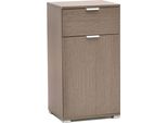 Milanihome.It - Armadietto Un Anta E Un Cassetto Per Soggiorno Cucina Bagno Fatto In Italia Cm 45X38X85 Hdi Colorerovere Grigio