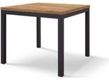 Milanihome.It - Tavolo Da Pranzo Allungabile Di Design Moderno Industrial Cm 90 X 90/180 X 77 Hdi Colorequercia Chiaro