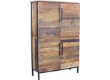 Milanihome.It - Madia Moderna In Legno Con Sei Ante Di Design Moderno Per Salotto Cucina Sala Da Pranzo Cm 100X40X160 Hdi Coloremarrone
