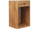 Milani Home - Mobiletto In Legno Riciclato Cm 35 L X 30 P X 55 Hdi Coloremarrone