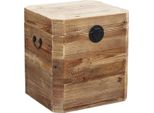 Milanihome.It - Baule In Legno Di Pino Riciclato Di Design Moderno In Legno Invecchiato Pezzo Unico Cm 52X48X55 Hdi Coloremarrone