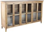 Milanihome.It - Credenza In Legno 3 Ante Di Design Moderno Vintage Cm 177X40,2X103,5 Hdi Coloremarrone