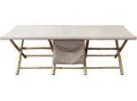 Milanihome.It - Lettino Da Giardino In Bamboo Di Design Per Esterno Giardino Cm 76 L X 180 P X 48 Hdi Colorebeige