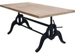 Milanihome.It - Tavolo Da Pranzo Industrial Cm 178X86,5X88 Hdi Coloremarrone