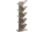 Milanihome.It - Libreria Moderna Di Design In Legno Di Design Per Salotto, Soggiorno 50X25X141,5 Hdi Coloremarrone