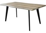 Milanihome.It - Tavolo Da Pranzo Fisso Di Design Cm 90 L X 160 P X 75 Hdi Coloremarrone Chiaro