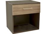 Milanihome.It - Comodino Un Cassetto E Un Vano Di Design Moderno Contemporaneo Cm 44,5 X 35 X 43,5 Hdi Coloreolmo