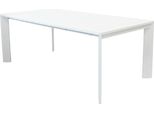 Milani Home - Tavolo Allungabile Con Struttura In Alluminio Bianco O Antracite Cm 150/200 L X 100 P X 75 Hdi Colorebianco