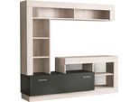 Milanihome.It - Parete Attrezzata Porta Tv Soggiorno Moderna Di Design 170X42X170 Hdi Coloremarrone Chiaro
